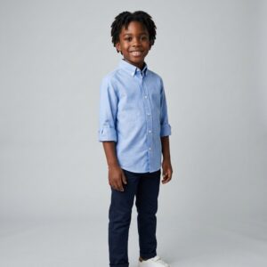 Youth Oxford Button-Down Casual Shirt
