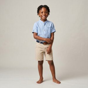 Linen-Cotton Summer Shorts & Top Set